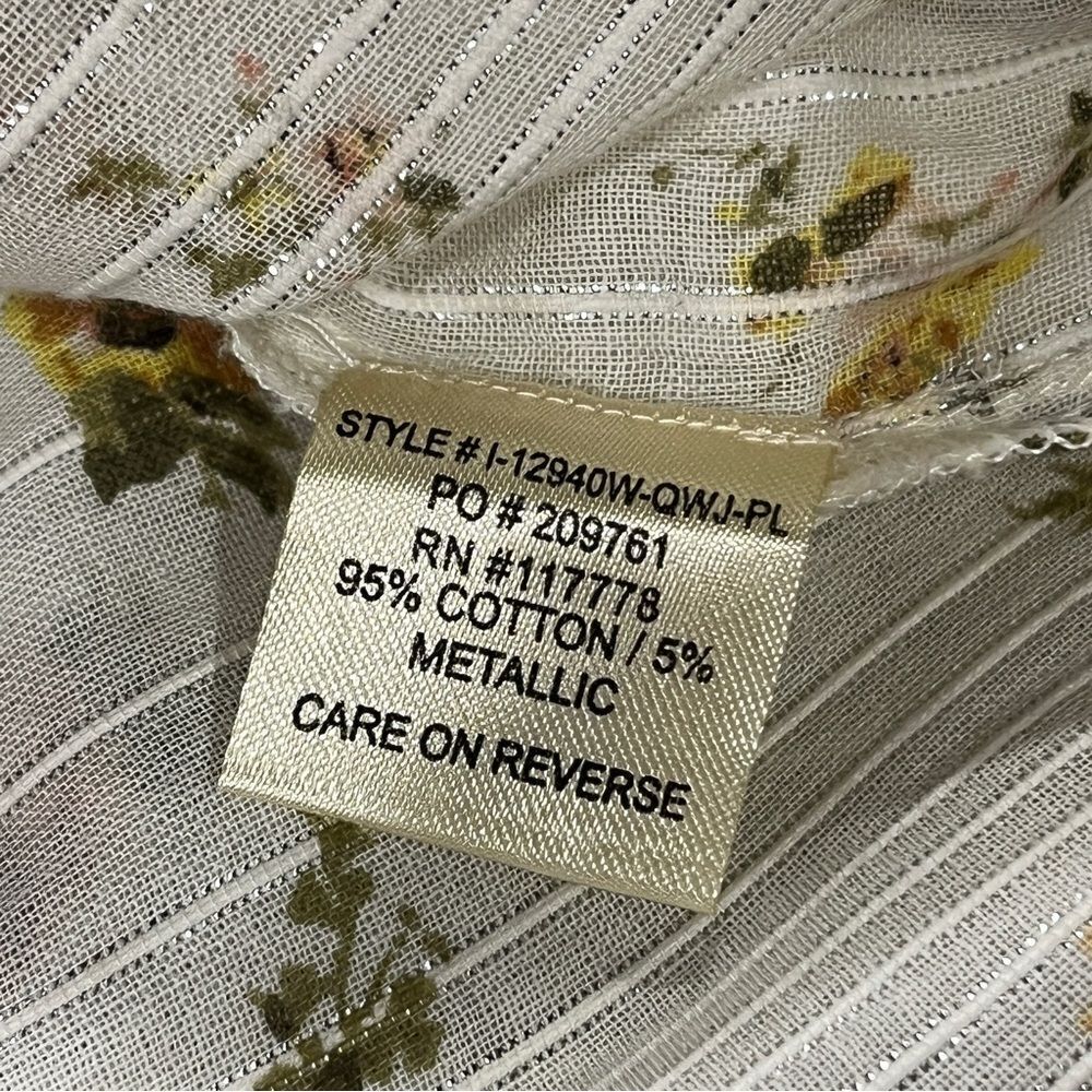 Lovestitch floral long sleeve oversized‎ blouse size M Medium - Picture 13 of 15